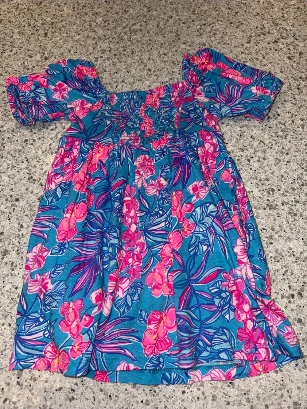 Lilly Pulitzer Pink Blue Floral Print